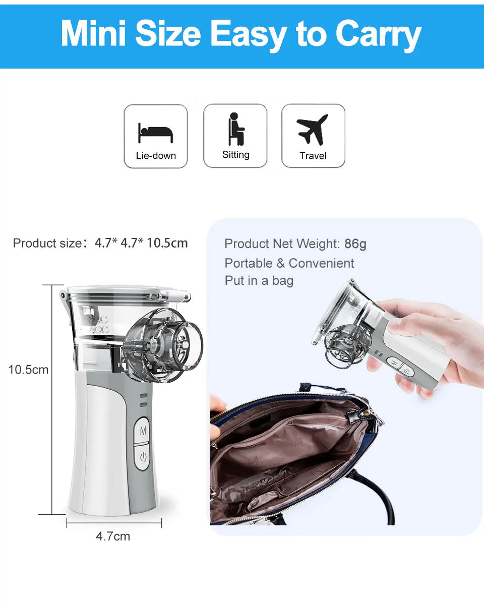 Medical Equipment Inhale Nebulizer Steam Inhaler Vaporiser Machine for Children Baby Ultrasonic Humidifier Inalador Nebulizador
