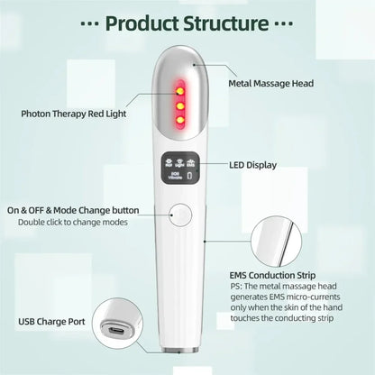 Electric Eye Massager ems Microcurrent Three Modes Constant Temperature Hot Compress Relax Eye Dark Circles Puffiness Skin care