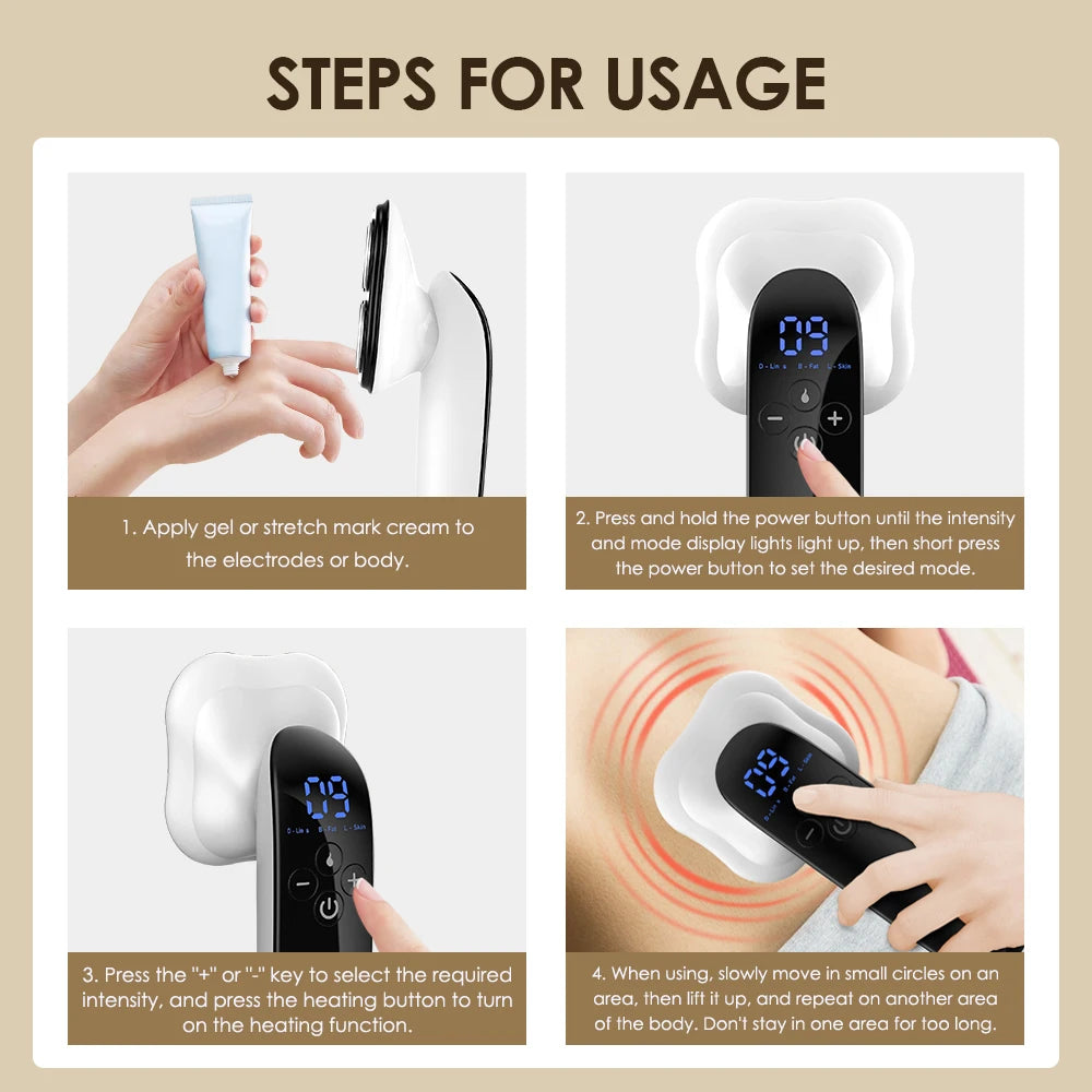 Electric Fat Remover Body Massager for Belly Waist Arm Leg Butt Cordless Body Sculpting Machine