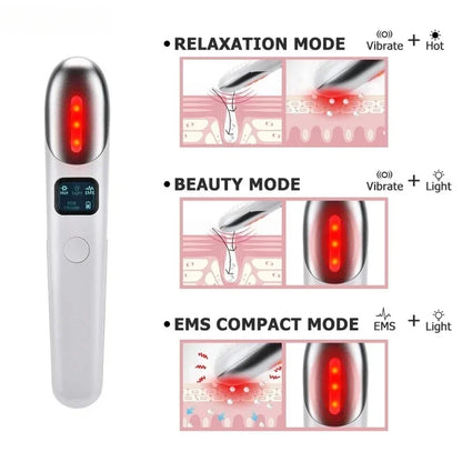 Electric Eye Massager ems Microcurrent Three Modes Constant Temperature Hot Compress Relax Eye Dark Circles Puffiness Skin care