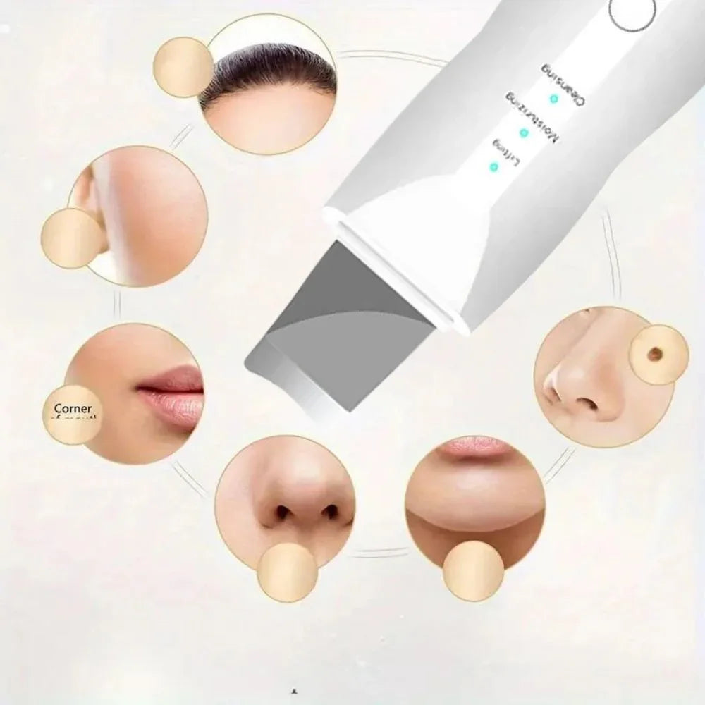 Skin Scrubber Deep Vibrate Facial Cleaner Shovel Spatula Not Ultrasonic Face Scrubber Peeling Blackhead Remover Facial Massager