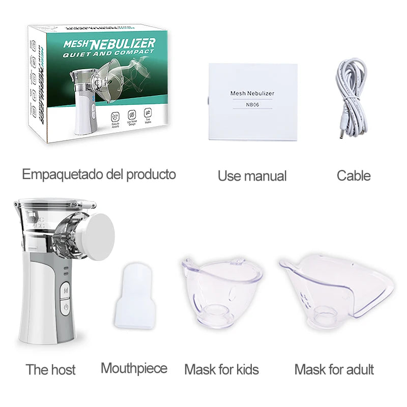 Medical Equipment Inhale Nebulizer Steam Inhaler Vaporiser Machine for Children Baby Ultrasonic Humidifier Inalador Nebulizador