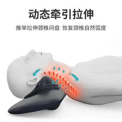 Cervical massager neck heating cervical spine pulse massager acupressure pillow cervical traction massage pillow