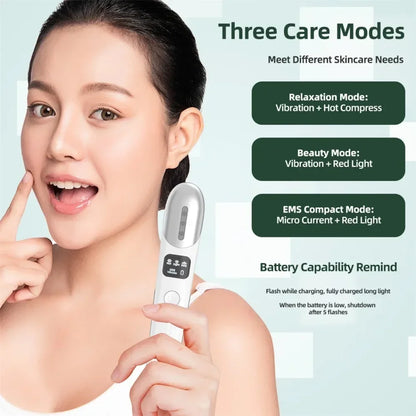 Electric Eye Massager ems Microcurrent Three Modes Constant Temperature Hot Compress Relax Eye Dark Circles Puffiness Skin care