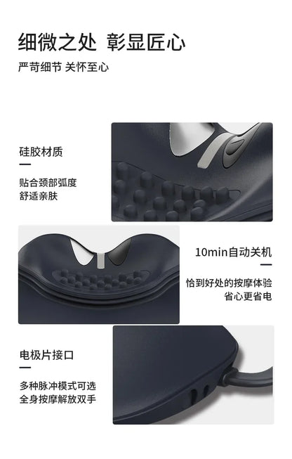 Cervical massager neck heating cervical spine pulse massager acupressure pillow cervical traction massage pillow