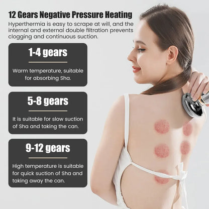 Electric Vacuum Suction Cup Cupping Massager GuaSha Anti Cellulite Beauty Health Scraping Infrared Heat Slimming Massage Machine