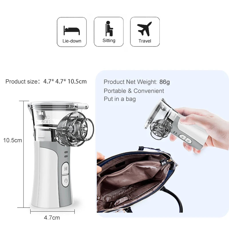 Medical Equipment Inhale Nebulizer Steam Inhaler Vaporiser Machine for Children Baby Ultrasonic Humidifier Inalador Nebulizador