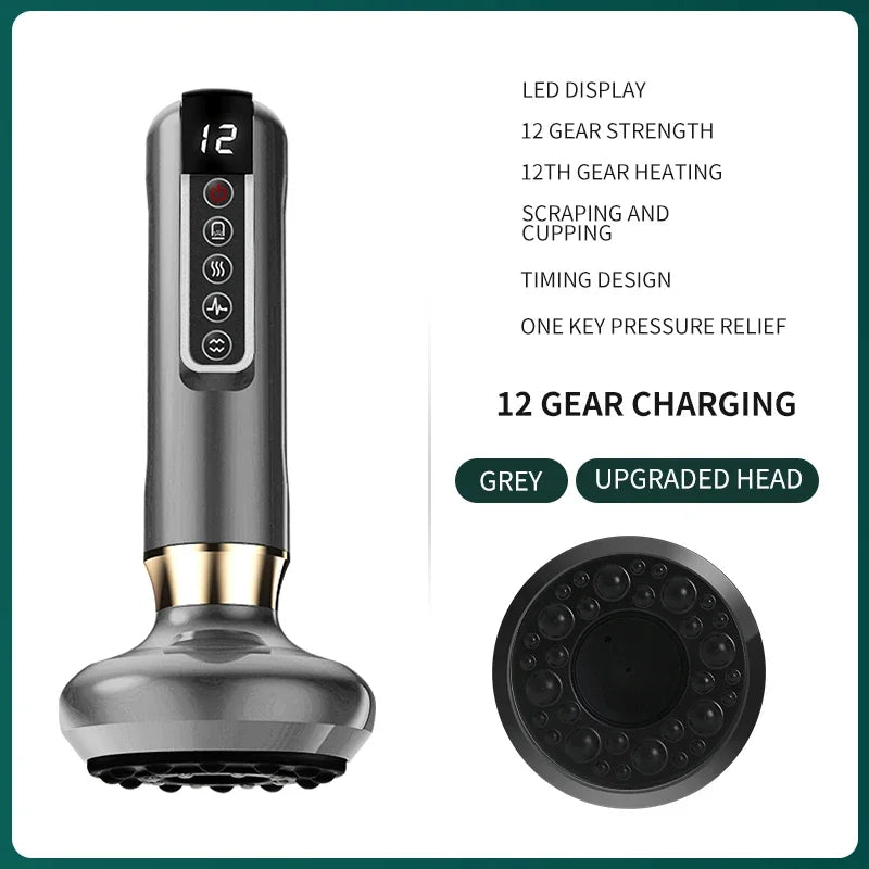 Electric Vacuum Suction Cup Cupping Massager GuaSha Anti Cellulite Beauty Health Scraping Infrared Heat Slimming Massage Machine