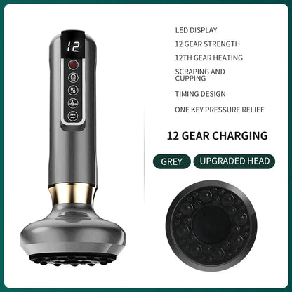 Electric Vacuum Suction Cup Cupping Massager GuaSha Anti Cellulite Beauty Health Scraping Infrared Heat Slimming Massage Machine