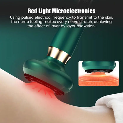 Electric Vacuum Suction Cup Cupping Massager GuaSha Anti Cellulite Beauty Health Scraping Infrared Heat Slimming Massage Machine