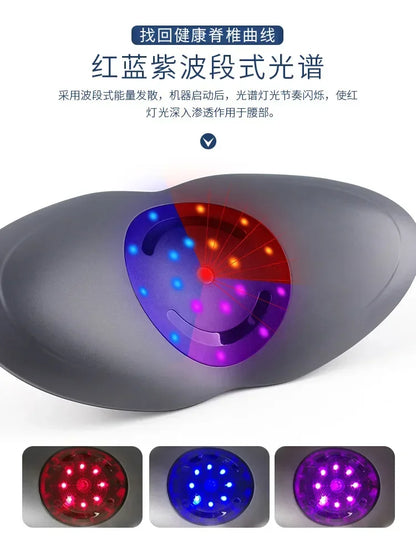 New Lumbar Massager Electric Vibration Hot Compress Lumbar Traction Apparatus Relaxing Home Lumbar Soothe
