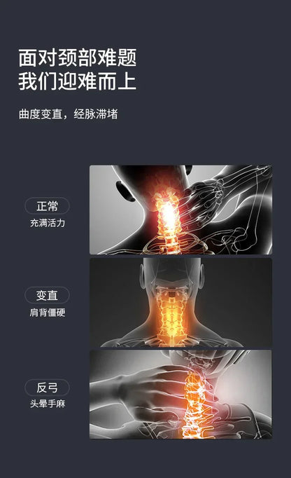 Cervical massager neck heating cervical spine pulse massager acupressure pillow cervical traction massage pillow