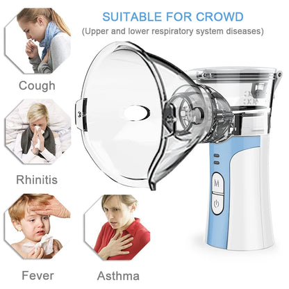 Medical Equipment Inhale Nebulizer Steam Inhaler Vaporiser Machine for Children Baby Ultrasonic Humidifier Inalador Nebulizador