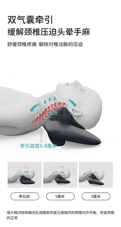 Cervical massager neck heating cervical spine pulse massager acupressure pillow cervical traction massage pillow