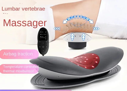 New Lumbar Massager Electric Vibration Hot Compress Lumbar Traction Apparatus Relaxing Home Lumbar Soothe