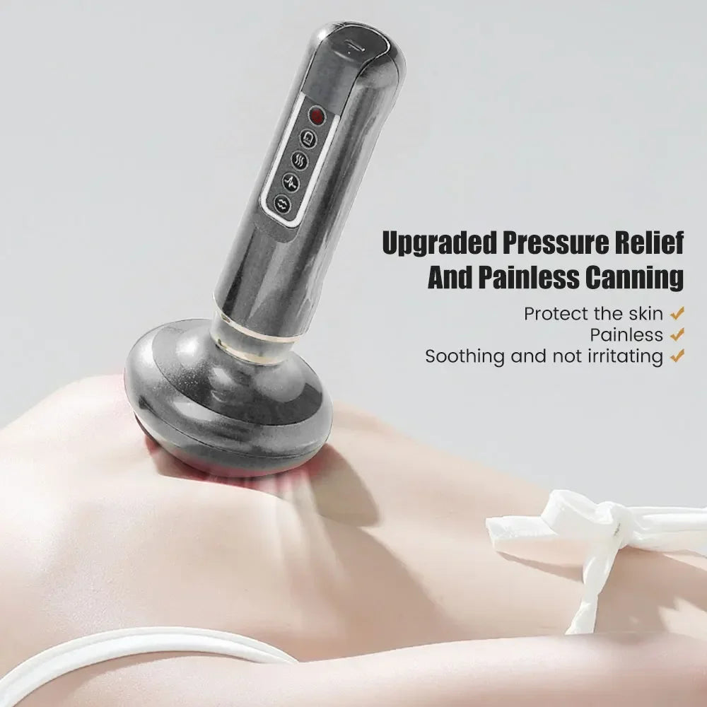 Electric Vacuum Suction Cup Cupping Massager GuaSha Anti Cellulite Beauty Health Scraping Infrared Heat Slimming Massage Machine