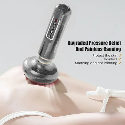 Electric Vacuum Suction Cup Cupping Massager GuaSha Anti Cellulite Beauty Health Scraping Infrared Heat Slimming Massage Machine