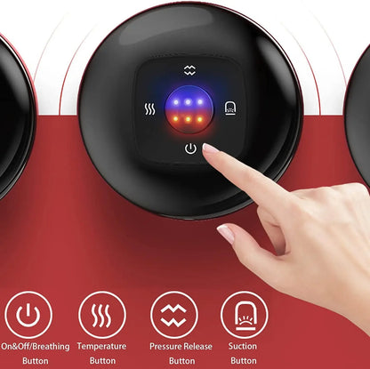 Electric Vacuum Cupping Massage Anti Cellulite Magnet Therapy Wireless Guasha Scraping Fat Burner Slimming Body Scraping Cupping