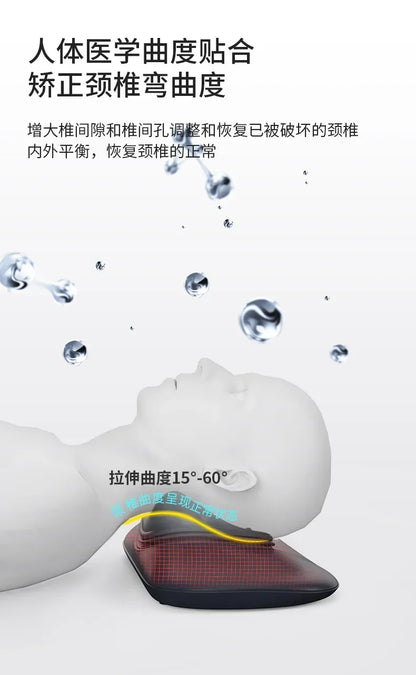 Cervical massager neck heating cervical spine pulse massager acupressure pillow cervical traction massage pillow