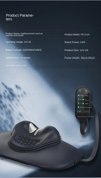 Cervical massager neck heating cervical spine pulse massager acupressure pillow cervical traction massage pillow