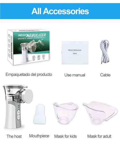 Medical Equipment Inhale Nebulizer Steam Inhaler Vaporiser Machine for Children Baby Ultrasonic Humidifier Inalador Nebulizador
