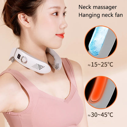 Smart Shoulder And Neck Massager Cervical Spine Physical Kneading Physiotherapy Massage Hot Compress Cooling Voice Neck Massager